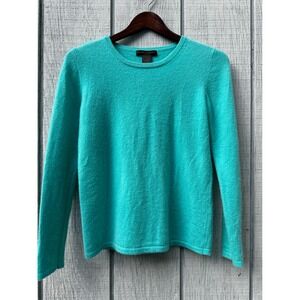 ❌SOLD❌Preswick & Moore Women's Sweater‎ 100% Cashmere Crew Neck Aqua Sz M